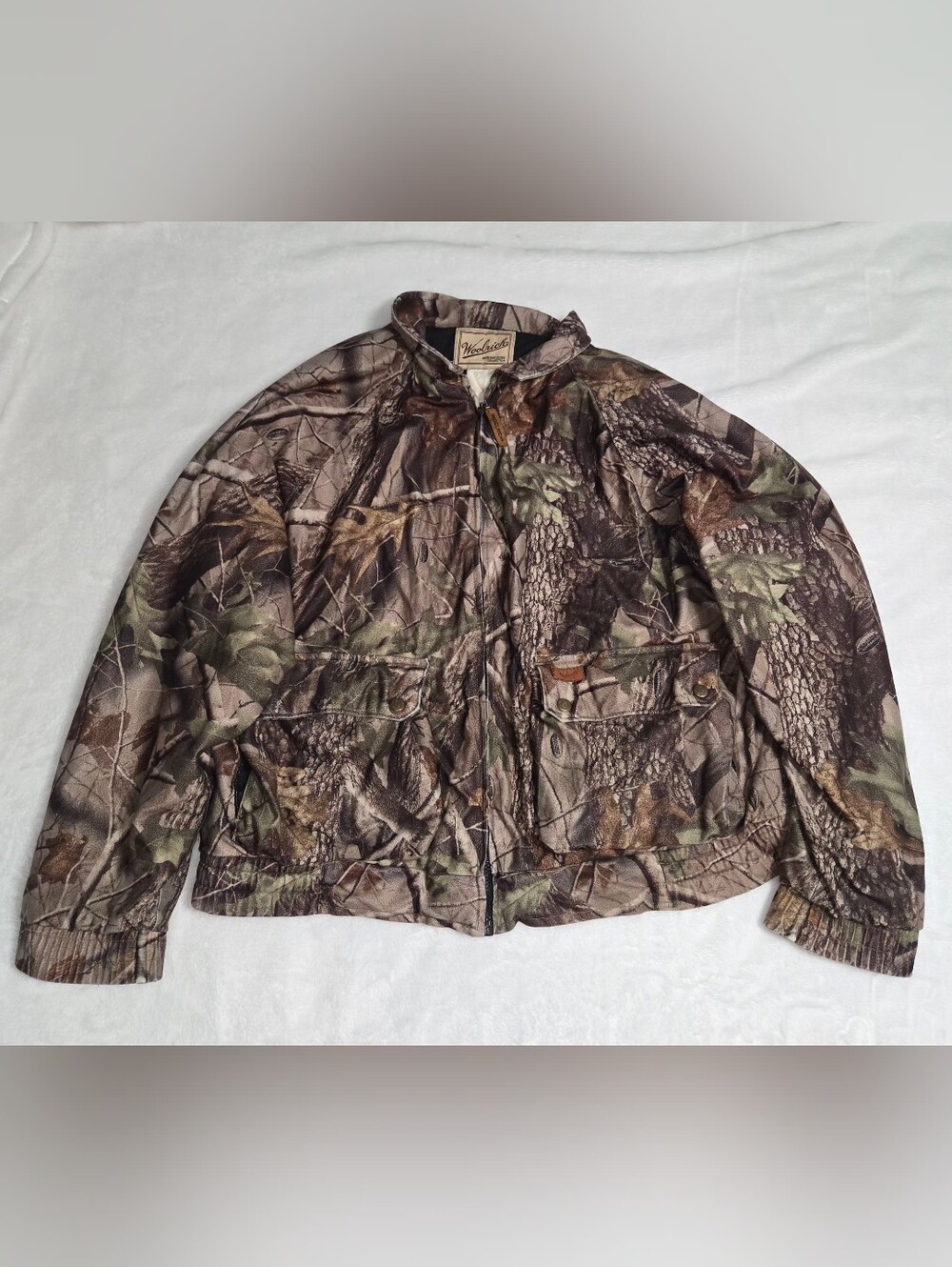 Vintage Woolrich Camo Hunting Jacket Realtree Hardwoods Coat Men Size Large